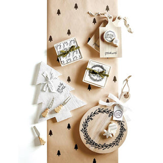 White Christmas Tree Wood Board