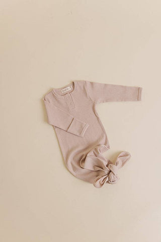 Sand Mini Ribbed Gown