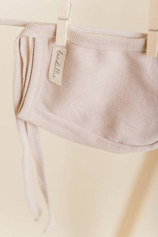 Sand Mini Ribbed Bonnet