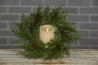 Rustic Cedar 6.5in Candle Ring