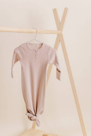 Sand Mini Ribbed Gown