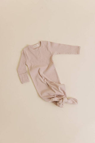 Sand Mini Ribbed Gown