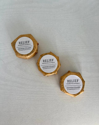 Relief - Menthol & Eucalyptus Shower Steamers | Aromatherapy