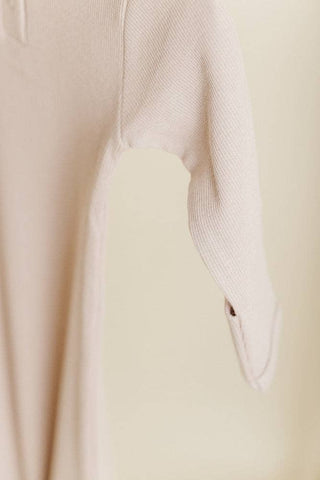 Sand Mini Ribbed Gown