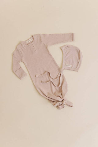 Sand Mini Ribbed Bonnet