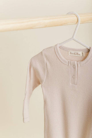 Sand Mini Ribbed Gown